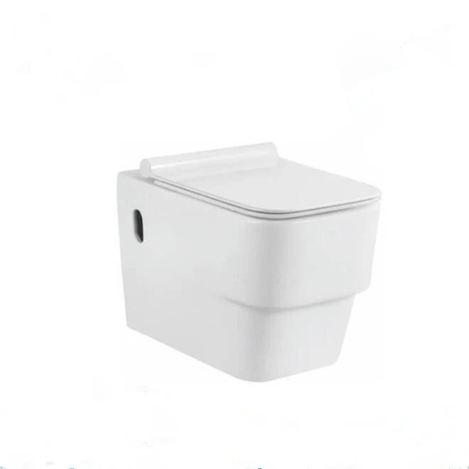 Rectangular shape P trap ceramic wall hung toilet/wall hung wc
