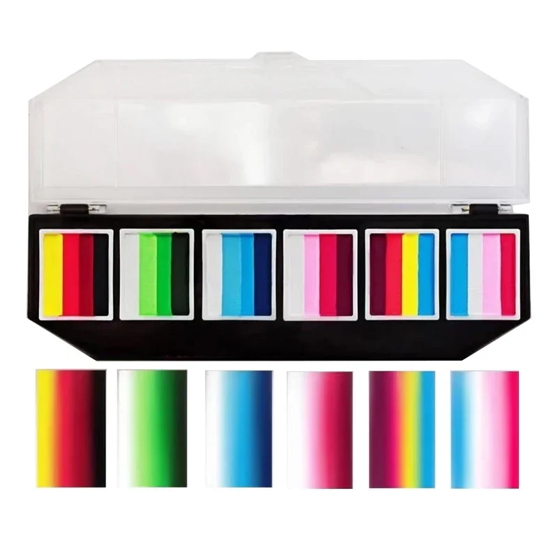 Link Rainbow water activated split cake professional face painting kit face and body paint