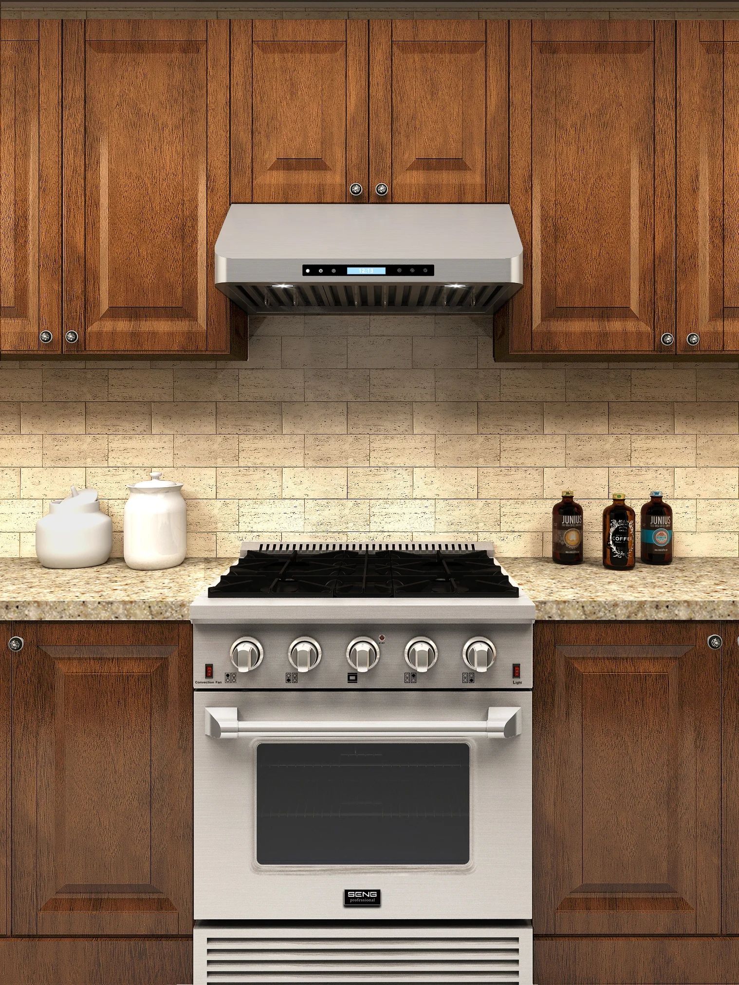 SENG ETL certified 4 burner gas standing cooker stove with oven