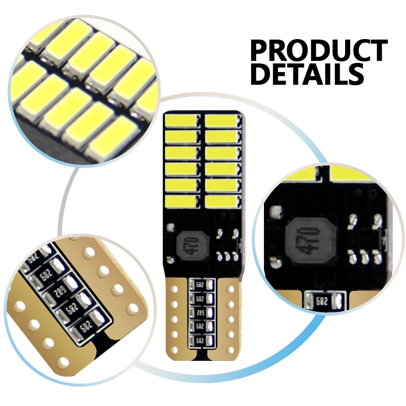 Factory wholesale LED T10 LED bulbs T10 led canbus w5w 194 4014 24smd for car 12V