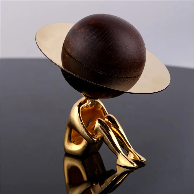 Modern Gold Creative Character Aromatherapy Essential Oil Storage Vaporizer Art Gift Small Ornament Customizedfor Home Decor