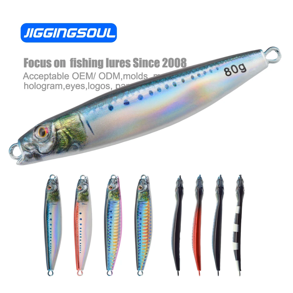 JIGGINGSOUL-RTS-345-fishing lure metal bait 60g 80g sea fishing boat kanpachi Black croaker tuna Little Jack METAL ADICT Type-01
