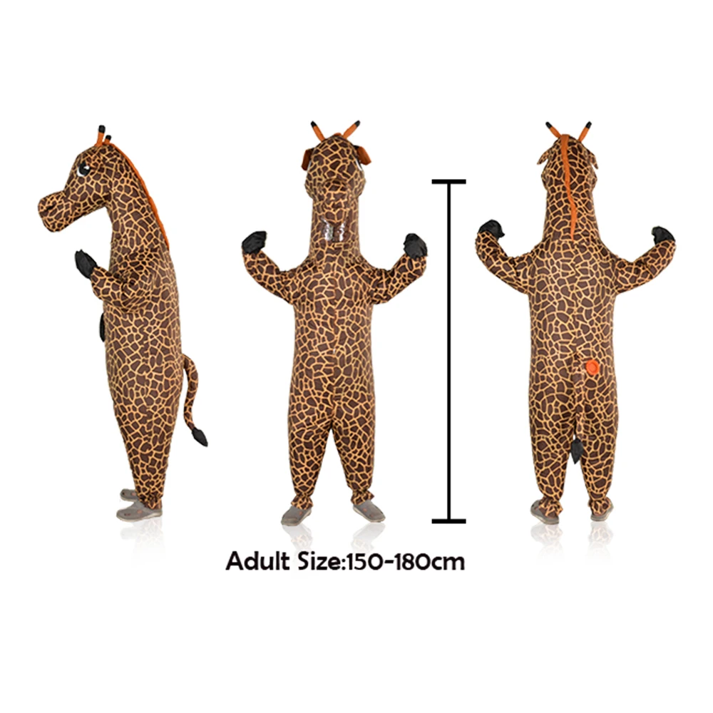 Saygo Customized Low MOQ Low Price Waterproof Cloth Inflatable Giraffe Mascot Costume For Christmas