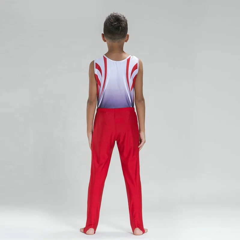 Custom  men gymnastic leotards , boys  training competition sublimated leotard