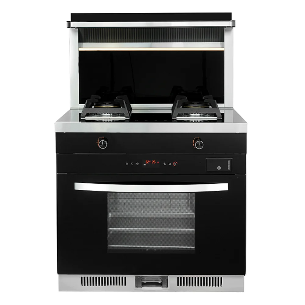 Integrated Stove Ih Cooker Multi-functional Gas and Range Hood + Gas Hob +Single Steam and Oven