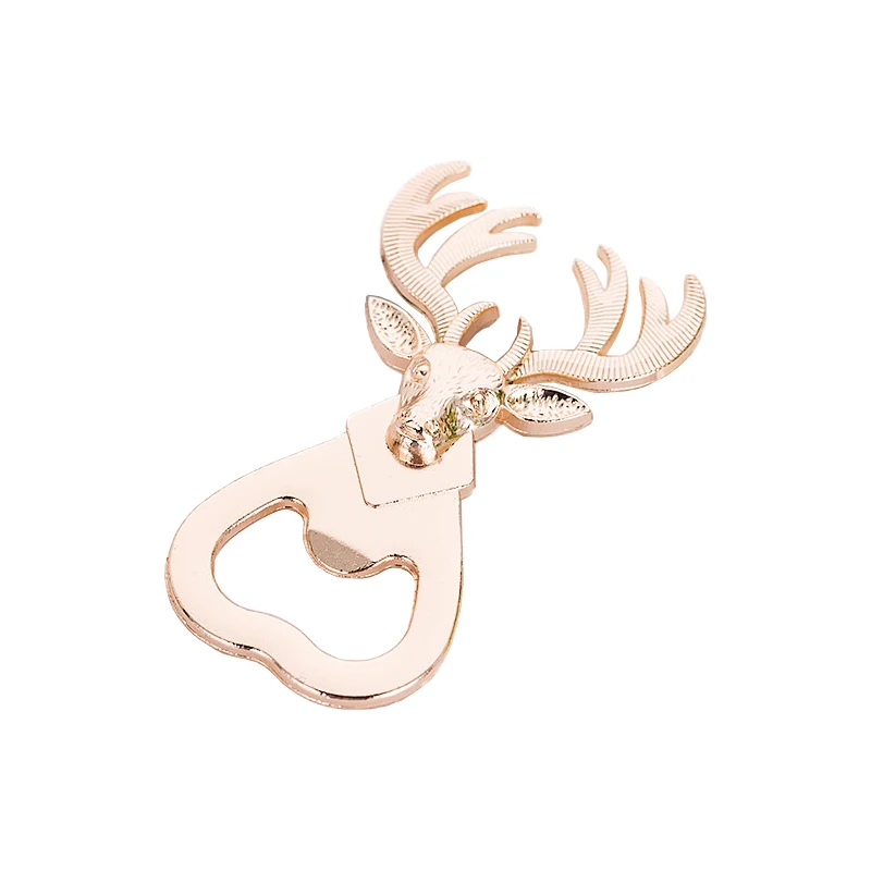 customized portable metal can opener funny deer head-shaped corkscrews & openers for promotional