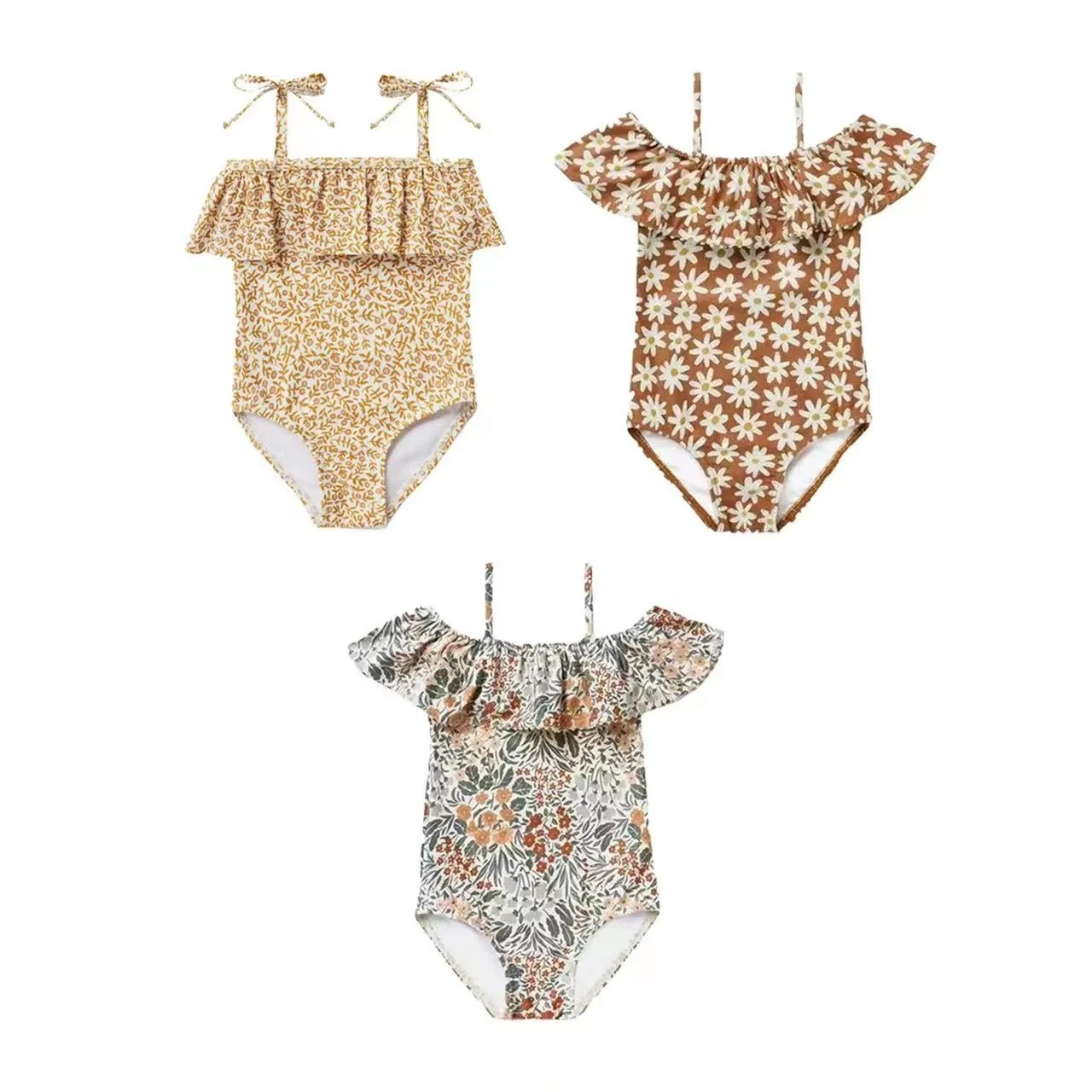 Дизайнерское бикини на заказ для девочек, детская пляжная одежда, детский купальник, комплект из двух предметов для маленьких девочек, детское бикини, купальник для девочек