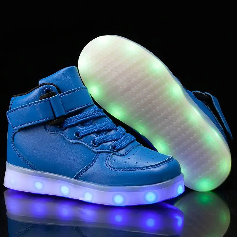 custom fashion led light skate shoes young boy girl dance sneakers