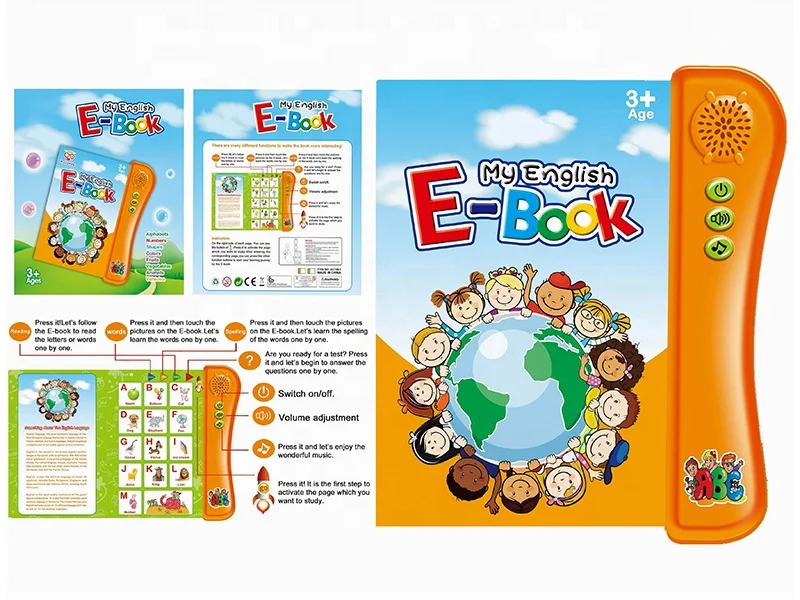 Child Intelligent Educational Electronic Touch Y Book Learning Machine Study Sound Book E Book Reader My English e-book for Kids