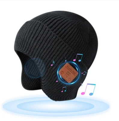 Wireless Bluetooth Earphone Hats Detachable Winter Ear Warm Music Cap Fashion Call Music Unisex Beanie