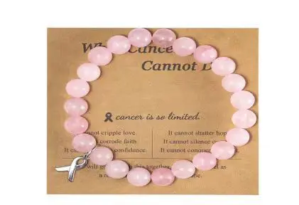 Newest Cancer Bracelet Natural Stone Bracelet with Cancer Card for Party Gift