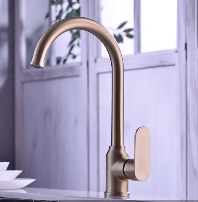 Polished Hot And Cold Basin Sink Water Taps Mixers 304 Stainless Steel Kitchen Faucet