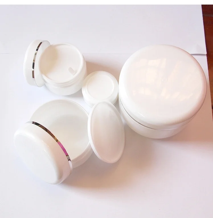 luxury cosmetic white 10g 20g 30g 50g 100g 150g 200g 250g 500g PP plastic cream jar for skin care cream