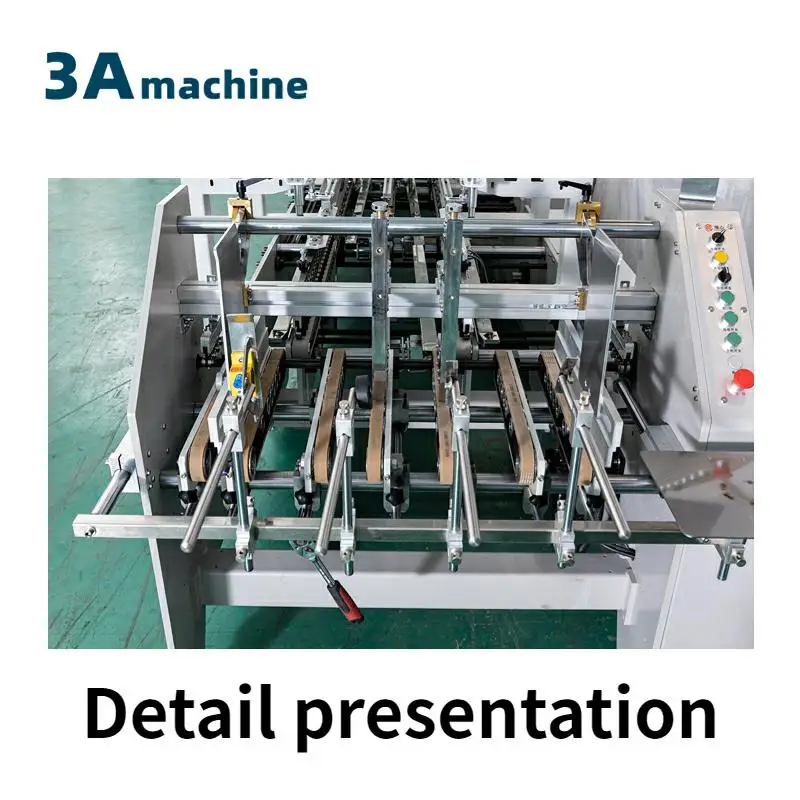 CQT#650JYG crash lock Bottom box automatic paper folder gluer machine folding and gluing machine small bar code folder gluer