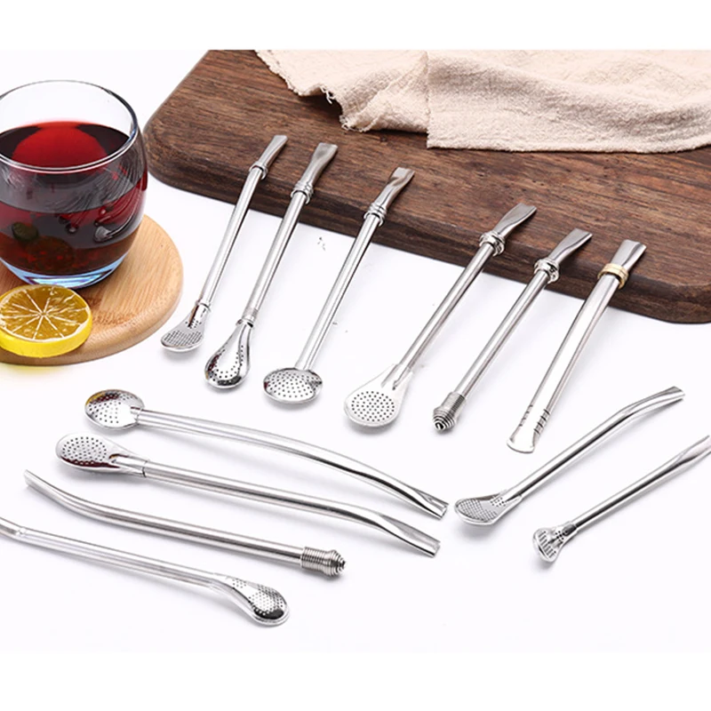 2020 Multiple sizes food grade stainless steel yerba mate drinking straw with filter