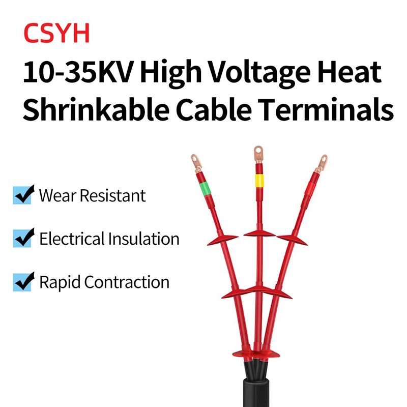 10-35kv High-voltage Heat Shrink Cable Wire Insulation Termination Head Indoor Outdoor Joint Heat Shrink Connection Accessories