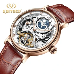 KINYUED hot sale second time zone drop shipping luxury reloj montre quartz watch sport mechanical automatic wrist watches