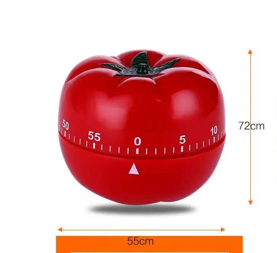 Lovely Cute 1-60min 360 Degree Rotating Tomato Shape  mechanical Kitchen food Countdown  timer  3045