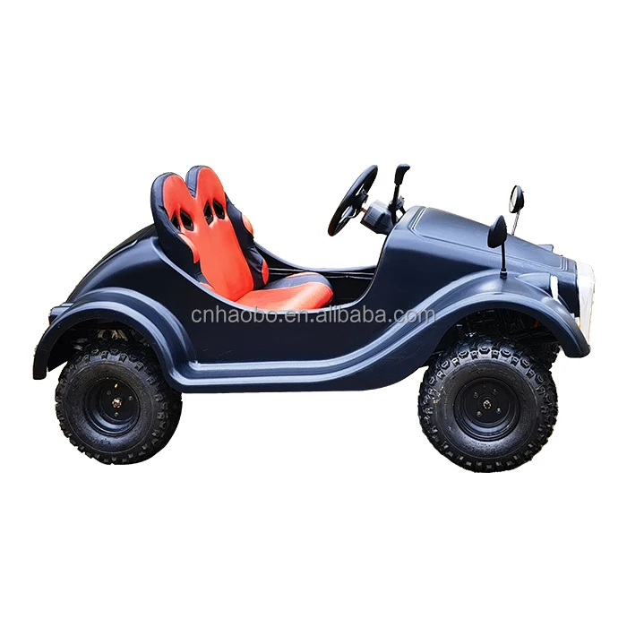110CC 4-Stroke Gasoline Racing Kart 4-Wheel Off-Road Beach Buggy go Karts Kids Adults easy driving for fun