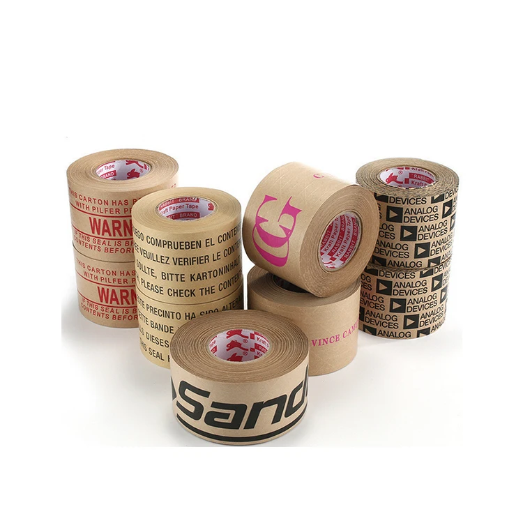 Reinforced Gummed Paper Tape Water Activated Kraft Paper Tape