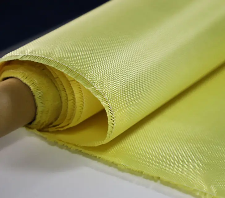Impact Wholesale Black Yellow Stretch Plain Twill Aramid Kevlar Cloth Soft Woven Fabric 1600d