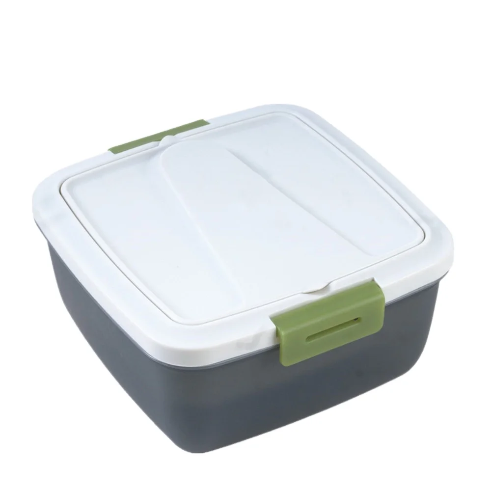 1.2L BPA Free Plastic Round Food Container With Lid,Lunch To Go Salad Lunch Container Bento Lunch Box