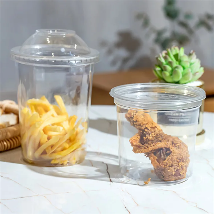 117mm  Pet Dome Lid Match With  Clear Plastic Pet 8oz 12oz 16oz 24oz 32oz deli containers salad bowls