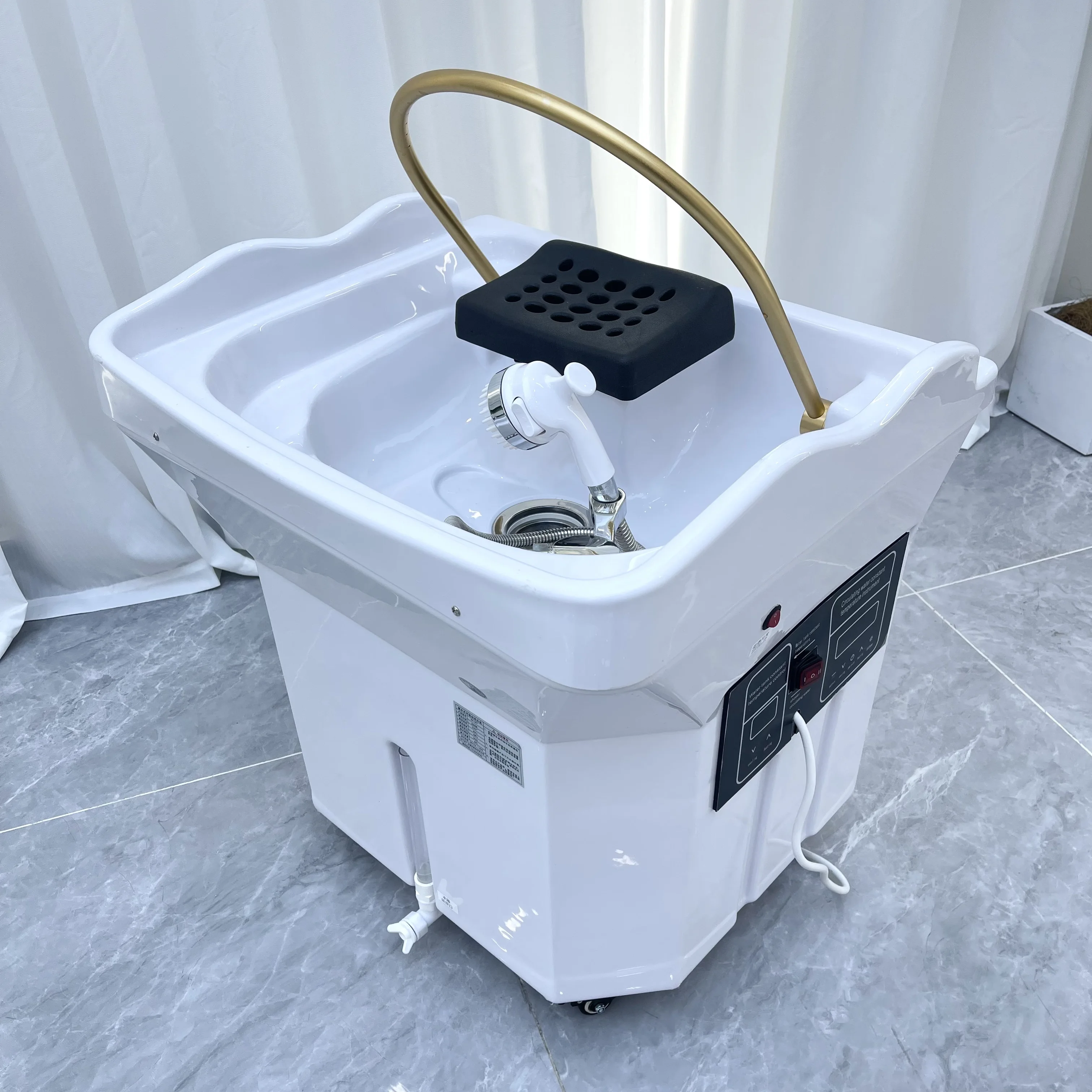 Salon Hair Washing Bed Portable Head Spa Equipment Mobile Shampoo Chair Basin