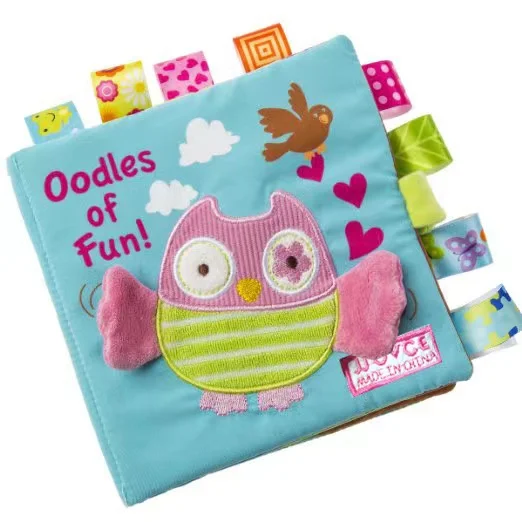 Baby Cloth Book Preschool Education Three Dimensional Embroidery Soft Chewable Durable Classic Color Cloth Book