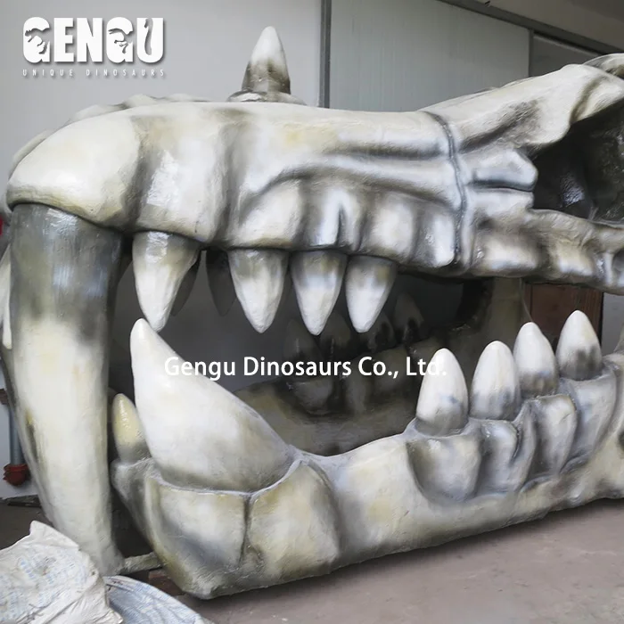 Realistic Fiberglass Animal Shark head Sculpture