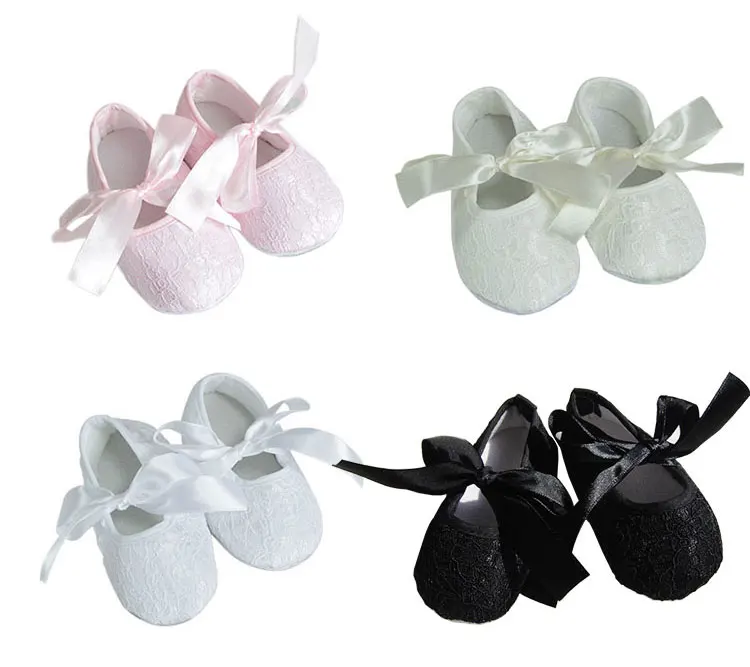 New Born Baby Shoes Kids Soft Sole Baby Lace Shoes in Stock