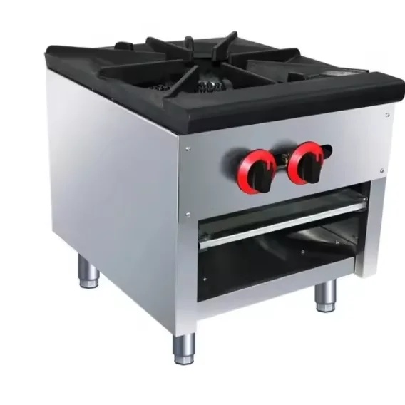Gas Cooker Butane  Indoor Outdoor Portable Burner Camping Gas Stove with Plastic Box Silver Fast Food Restaurant Equipment