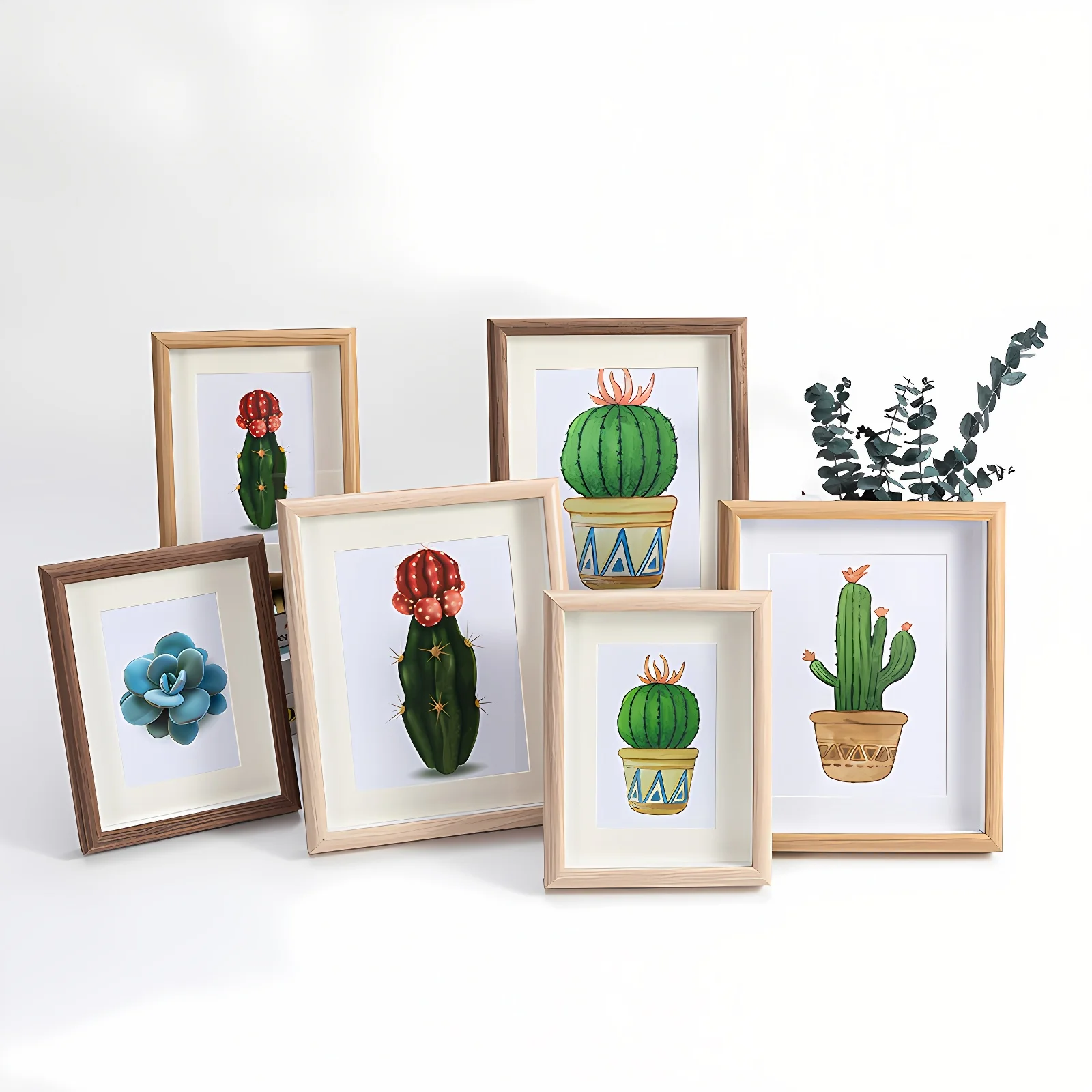Custom A1 A2 A3 A4 2x3 3x5 5x7 11x14 16x20 Home Classic Stylish Modern Wooden White Photo Picture Frame Mini Photo Frames