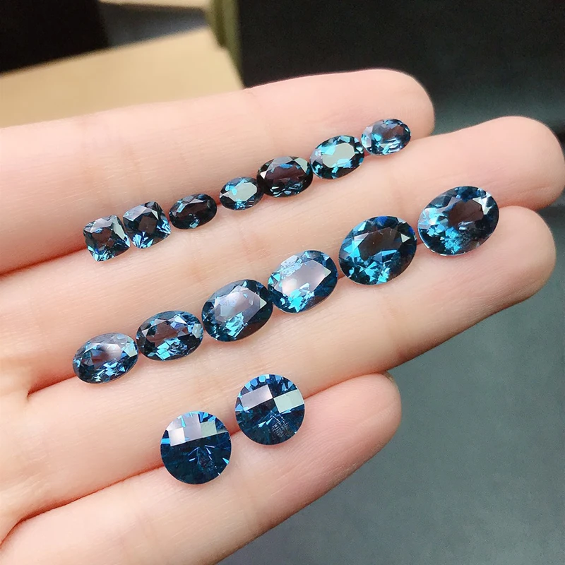 Fashion Natural Crystal London Blue Topaz 4 * 6/5 * 7/6 * 8/7 * 9/8 * 10mm