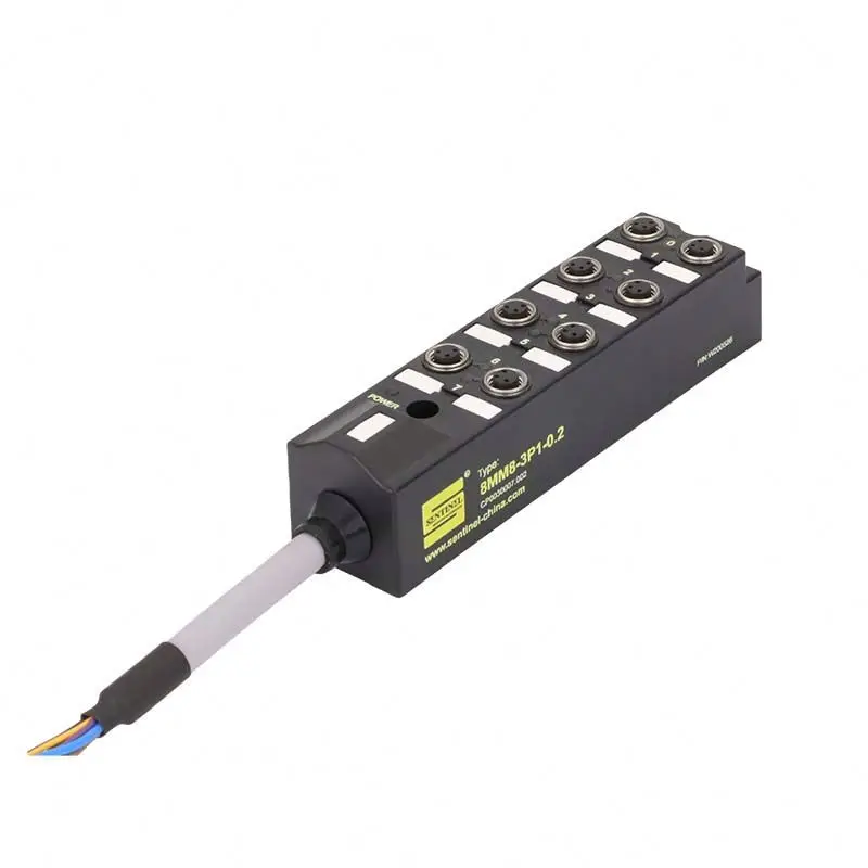 Precision Manufacturing M8 Junction Box Distribution System Ip67 With Pur Or Pvc Cable