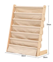 Wood Display Stand Toy Book Rack Storage Cartoon Kids Bookshelf Bookcase