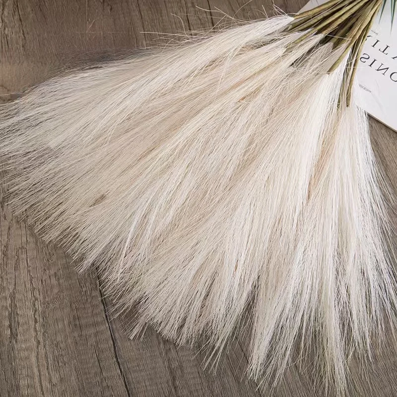 INS Reed Simulation Flower Faux Pampas Grass Floral Large Artificial Vase Filler Home Decoration Wedding Table Centerpieces