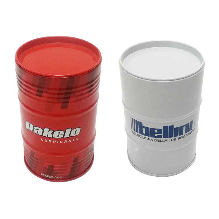 Oem Custom Design round Metal Coin Bank Oil Drum Shape Money Saving Tin Box For Kids
