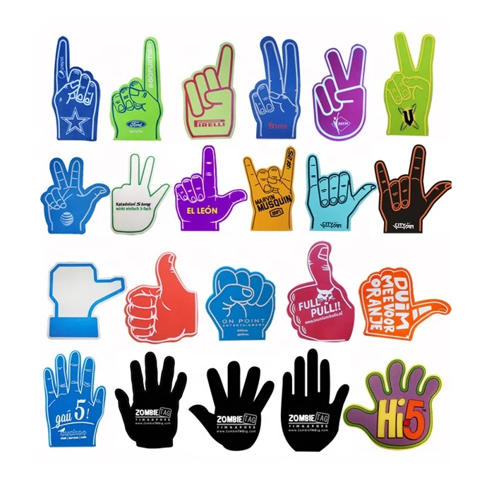 
Giant sports cheering wave eva finger fan foam hand 