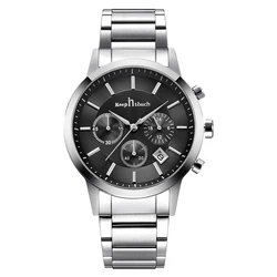 Hot sale mens luxury steel watch back fashion chronograph watches