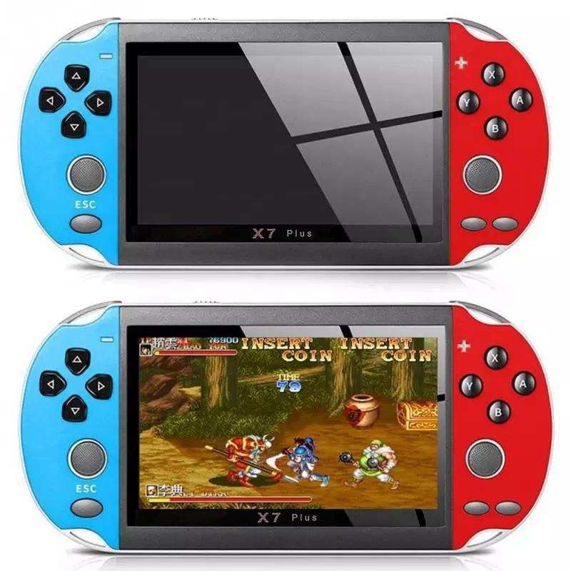 Drop shipping 5.1Inch 8GB Double-rocker Console Game Retro Mini Pocket Game Console X7Plus Handheld Video Game Player