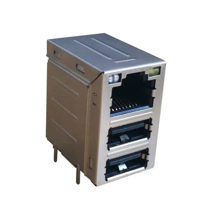 615016338621 без Magnetics с USB 2 0 Ethernet RJ45 разъемы