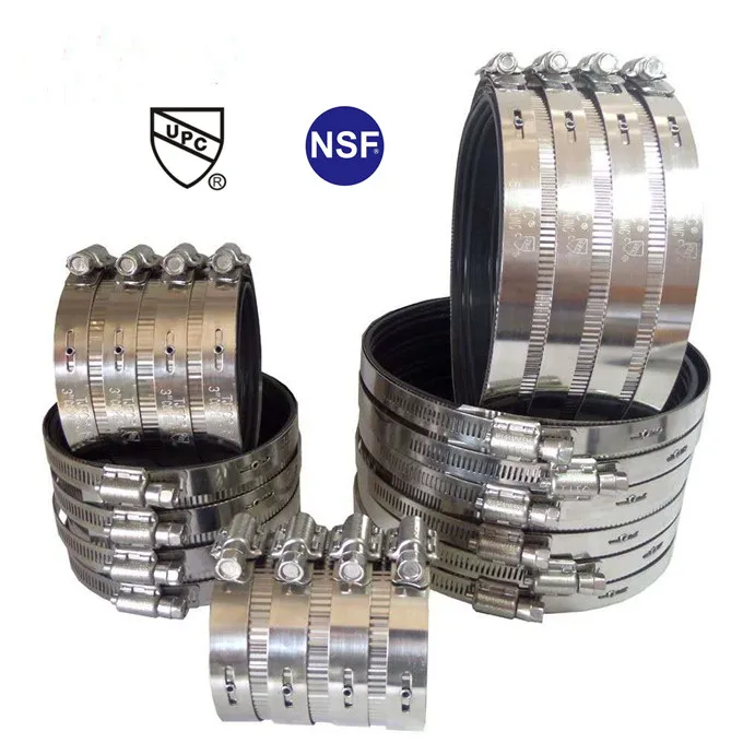 UPC NSF certification 304 Stainless Steel heavy duty  A type No Hub Stainless Steel Quick Coupling