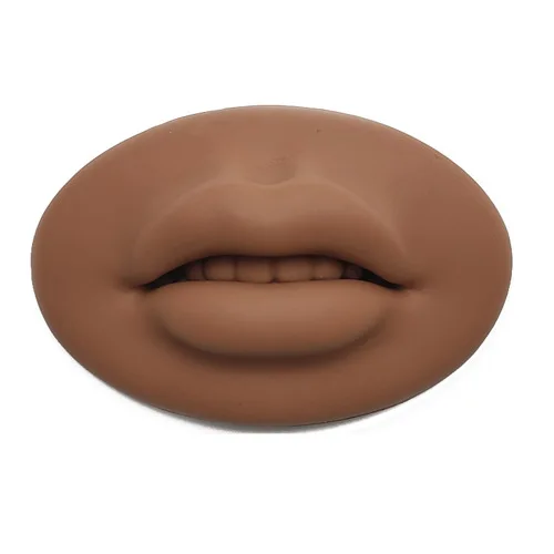 3 Colors Soft Silicone 3D Lip Practice Skin Permanent Makeup Microblading Lip Open Mouth Skin Mannequin