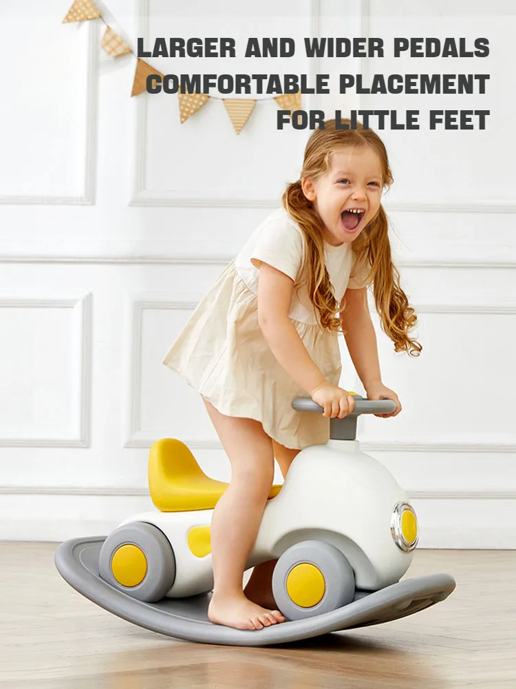 2024 New children animal seat with backrest horse riding rocking horse toy for kids