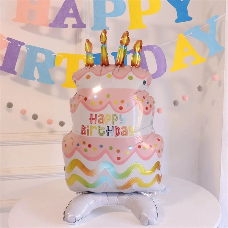 INS Multi-layer Cake Candy -Standing Cake Apply To Party Supplies Wall Decorations Birthday Party With Foil Balloon