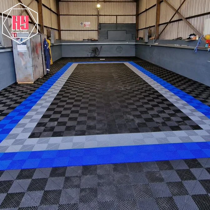 2023 Free Design Removable Plastic Pp Indoor Vented Interlocking Car Garage Floor Tiles,Dalle Pvc Sol Modular Garage Floor Mat