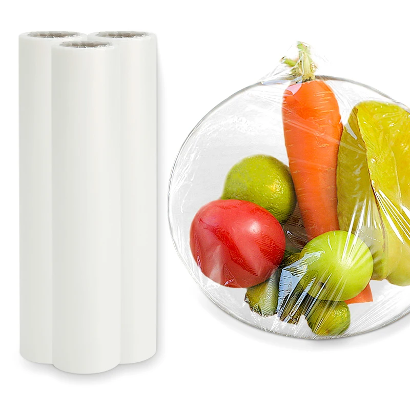 Biodegradable Food Packaging PLA Plastic Produce Bag on a Roll Food Storage Transparent Bags For Fruits Vegetable bread