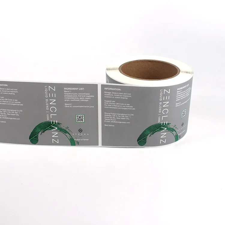 Custom Self adhesive Label Food Label Sticker Oral Liquid Bottle Label Health Care Bottle Sticker Plastic Vinyl Sticker