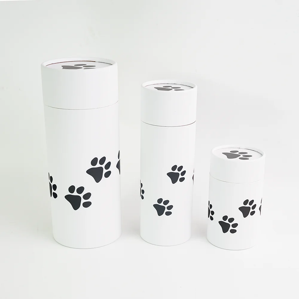 Eco Friendly Biodegradable Paper Scattering Tubes Bio Cremation Urns for Pet Ashes